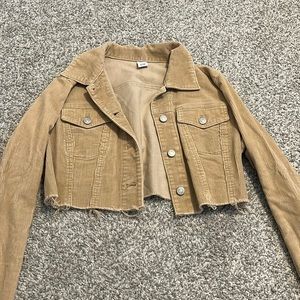 Cropped corduroy jacket